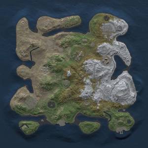 Thumbnail Rust Map: Procedural Map, Size: 3000, Seed: 1126268966, 13 Monuments