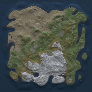 Thumbnail Rust Map: Procedural Map, Size: 4500, Seed: 1494165013, 19 Monuments