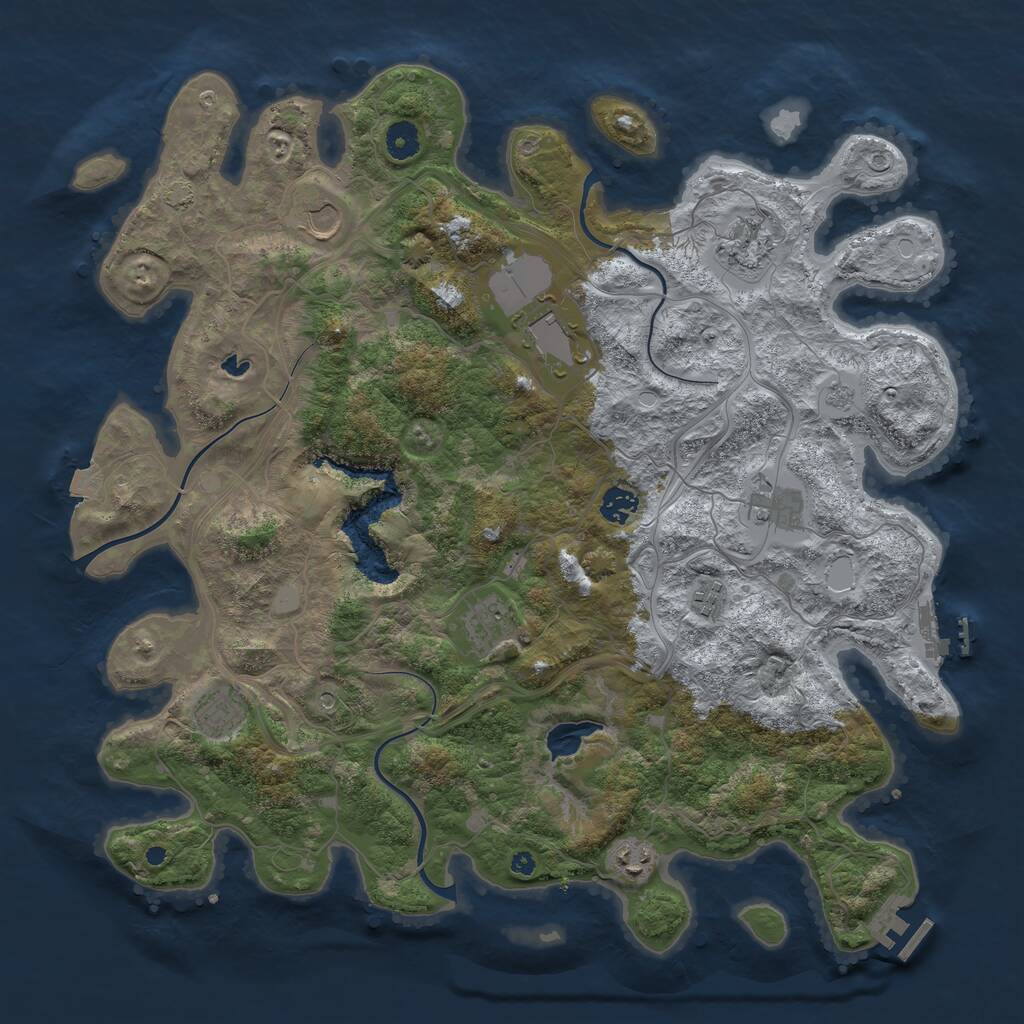 Rust Map: Procedural Map, Size: 4250, Seed: 567740958, 15 Monuments