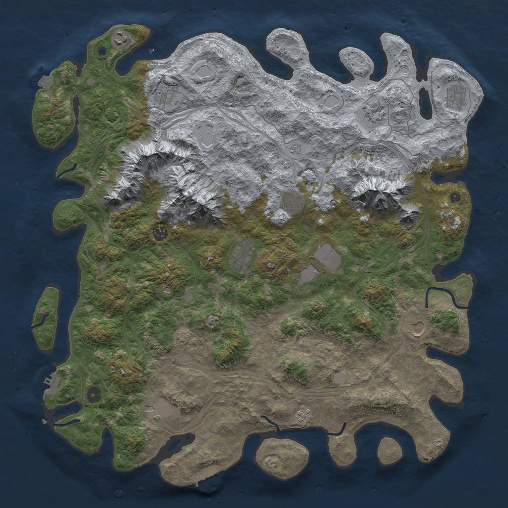 Rust Map: Procedural Map, Size: 5000, Seed: 236061922, 19 Monuments