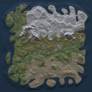 Thumbnail Rust Map: Procedural Map, Size: 5000, Seed: 236061922, 19 Monuments