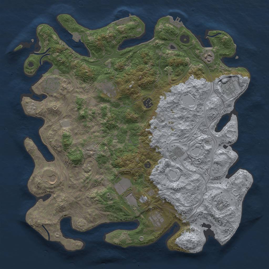 Rust Map: Procedural Map, Size: 4250, Seed: 13546381, 19 Monuments