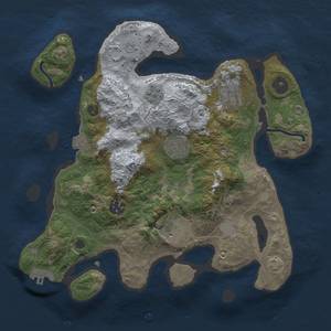 Thumbnail Rust Map: Procedural Map, Size: 3000, Seed: 1112372483, 11 Monuments