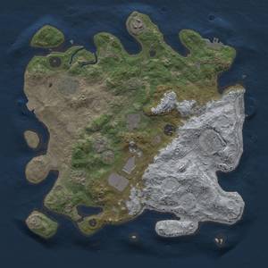 Thumbnail Rust Map: Procedural Map, Size: 3500, Seed: 88478217, 16 Monuments