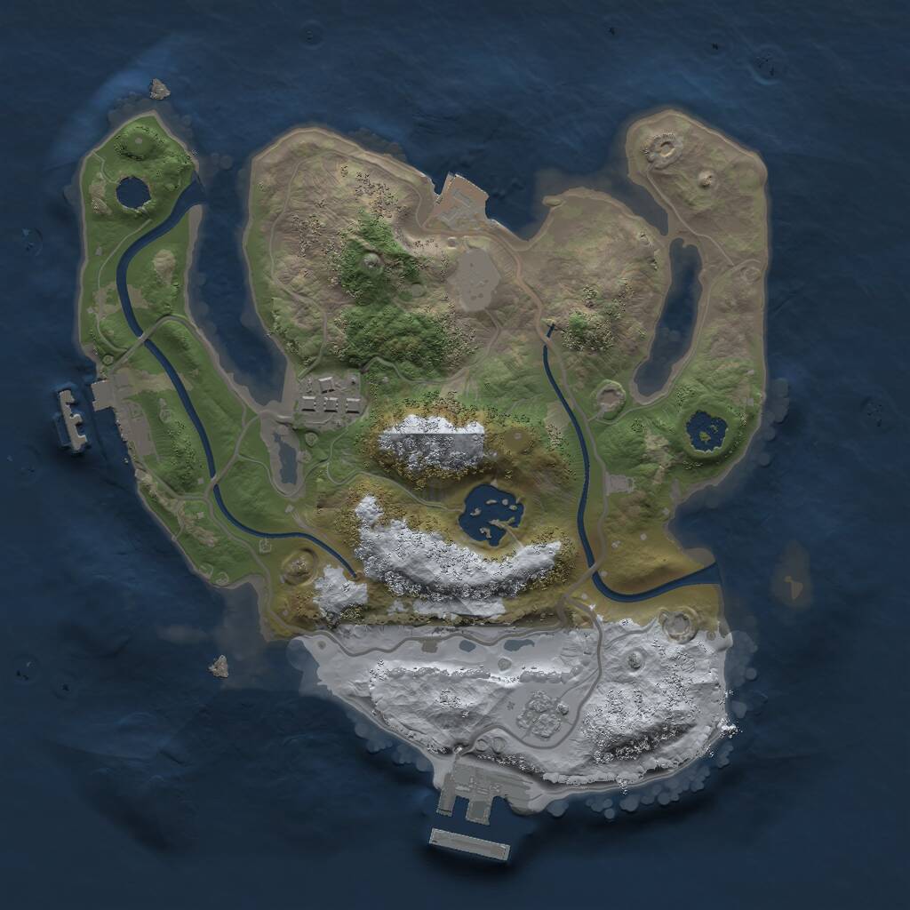 Rust Map: Procedural Map, Size: 2300, Seed: 639192, 6 Monuments