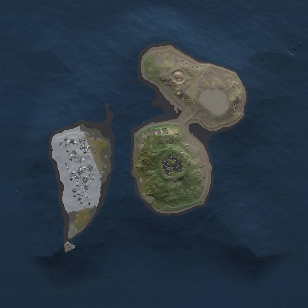 Rust Map: Procedural Map, Size: 1500, Seed: 1029141135, 3 Monuments