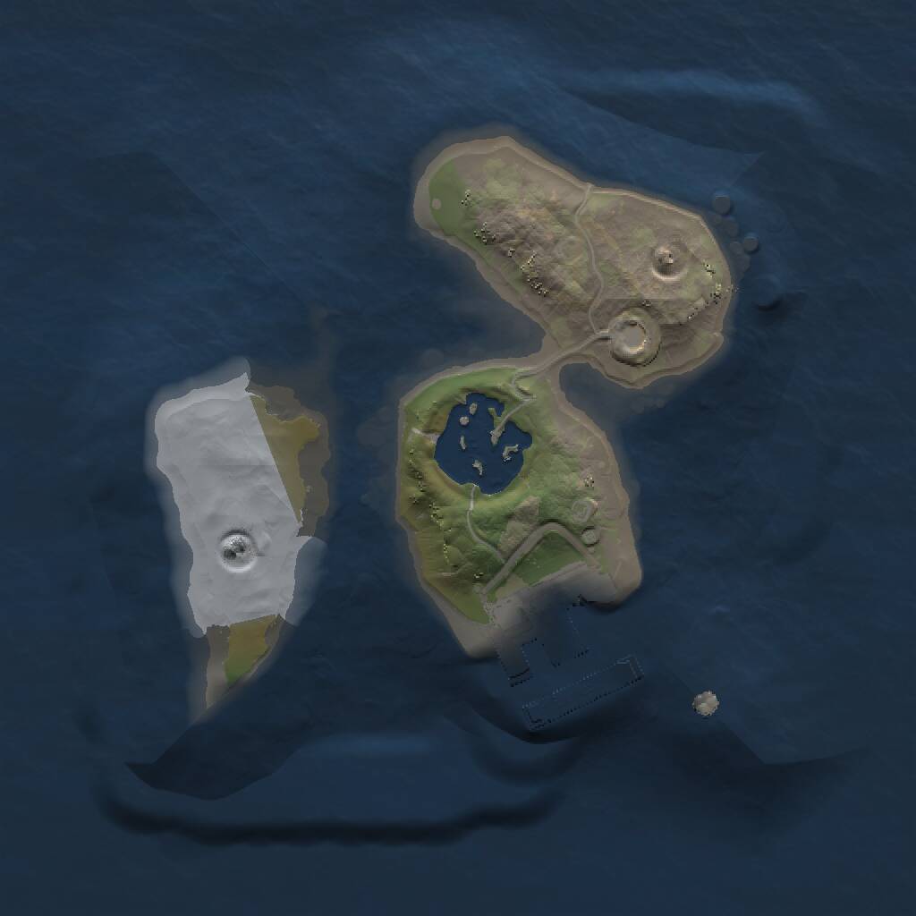 Rust Map: Procedural Map, Size: 1500, Seed: 1029141135, 3 Monuments