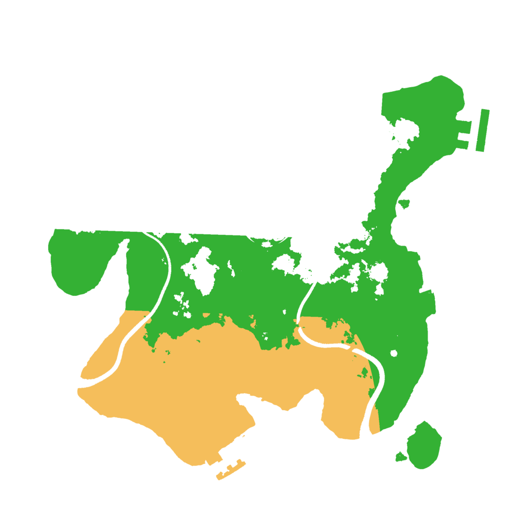 Biome Rust Map: Procedural Map, Size: 2500, Seed: 94132