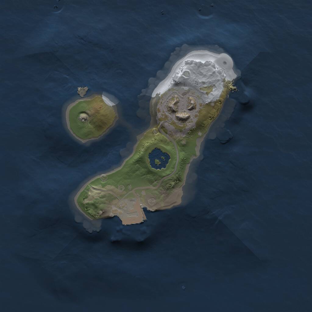 Rust Map: Procedural Map, Size: 1500, Seed: 739502, 2 Monuments