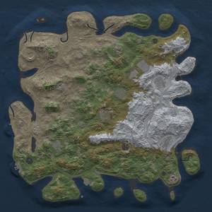 Thumbnail Rust Map: Procedural Map, Size: 4500, Seed: 902088906, 19 Monuments