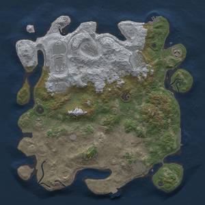 Thumbnail Rust Map: Procedural Map, Size: 4000, Seed: 597766927, 19 Monuments