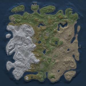 Thumbnail Rust Map: Procedural Map, Size: 4500, Seed: 17062024, 16 Monuments