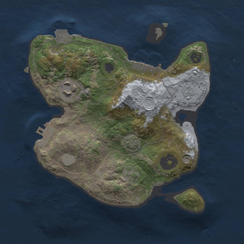 Rust Map: Procedural Map, Size: 2200, Seed: 287138, 8 Monuments