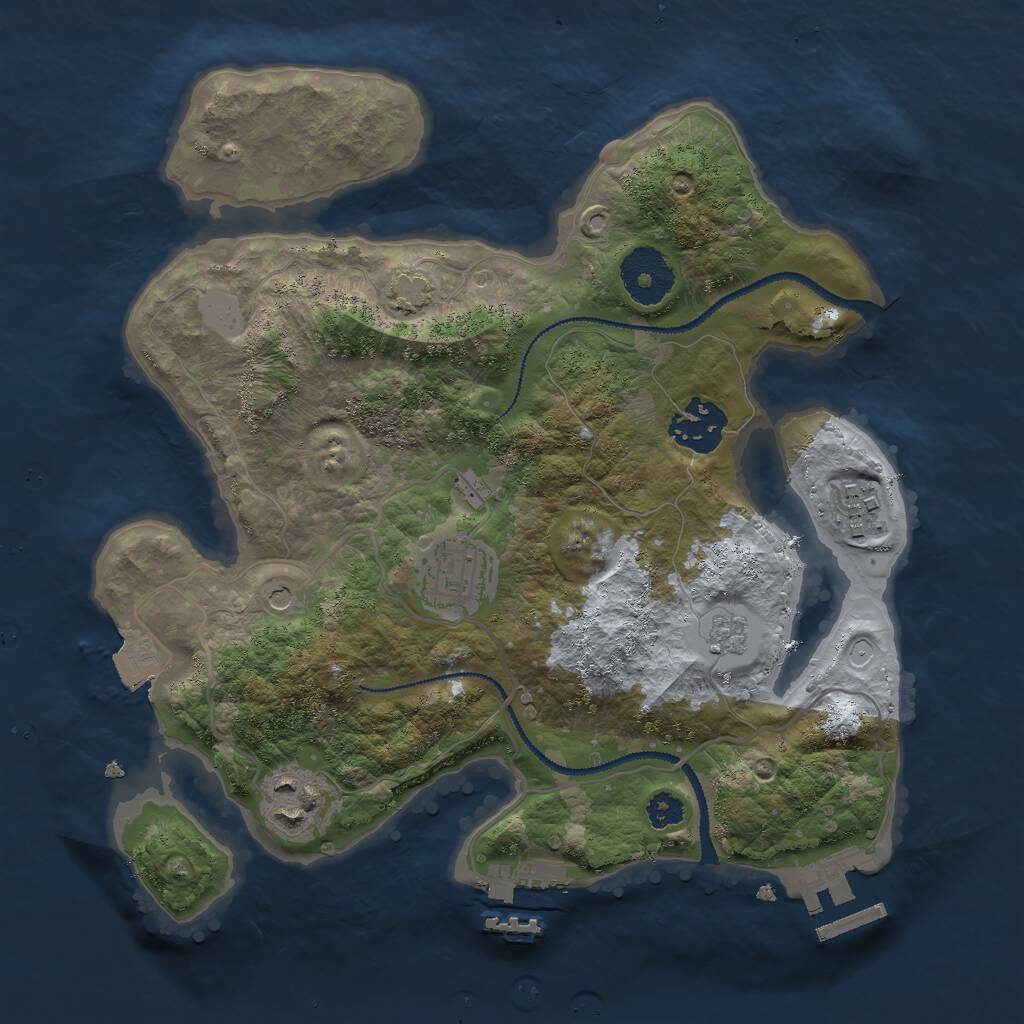 Rust Map: Procedural Map, Size: 2850, Seed: 4, 10 Monuments