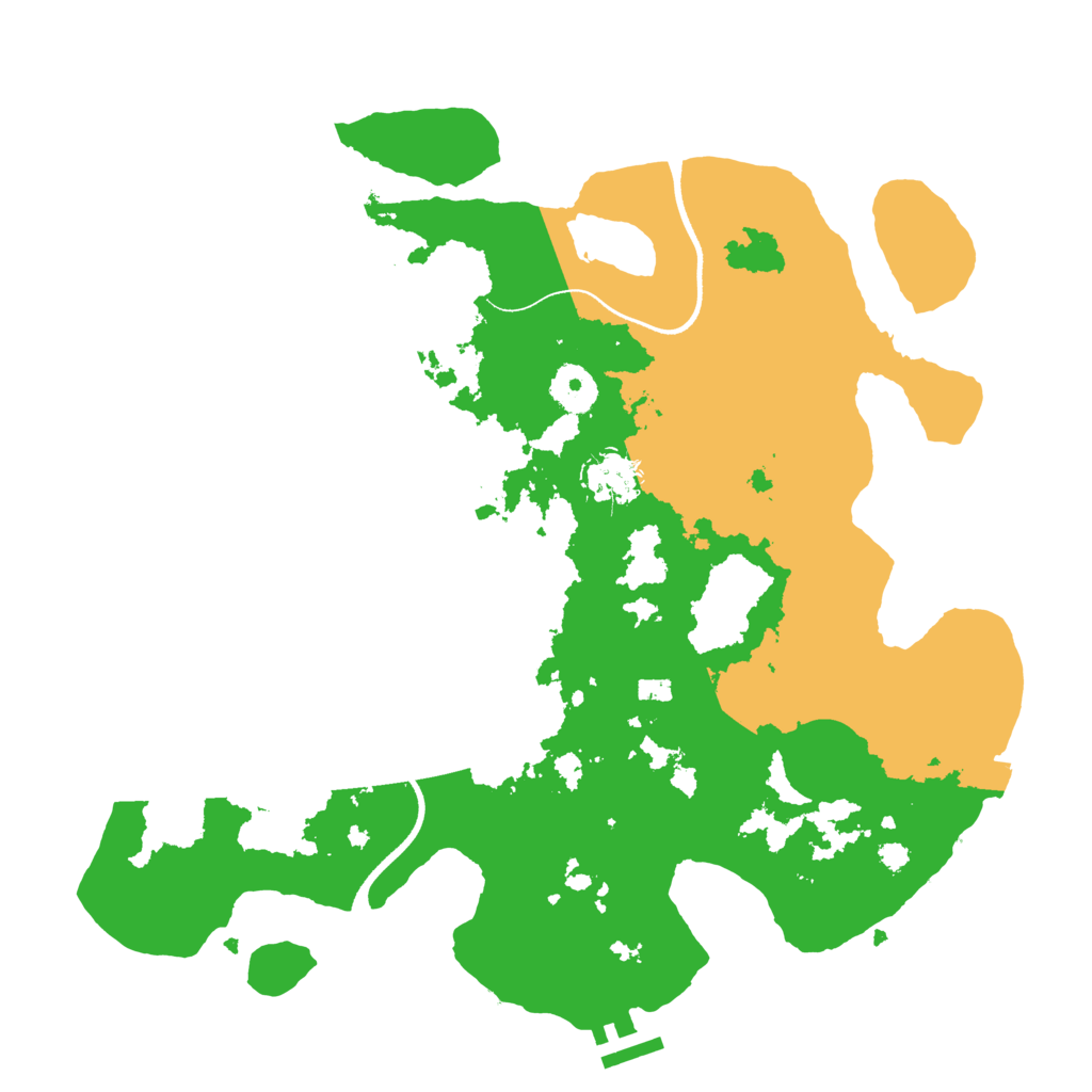 Biome Rust Map: Procedural Map, Size: 3500, Seed: 232659602