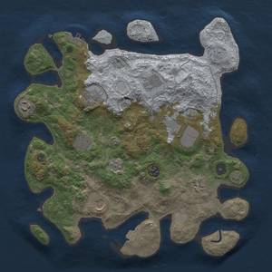 Thumbnail Rust Map: Procedural Map, Size: 3500, Seed: 256936513, 16 Monuments