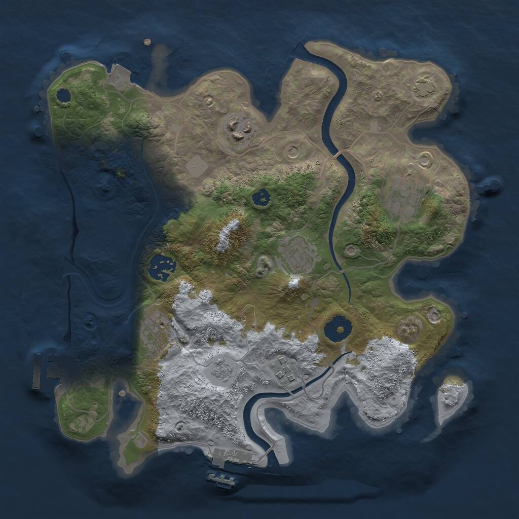 Rust Map: Procedural Map, Size: 2950, Seed: 50, 12 Monuments