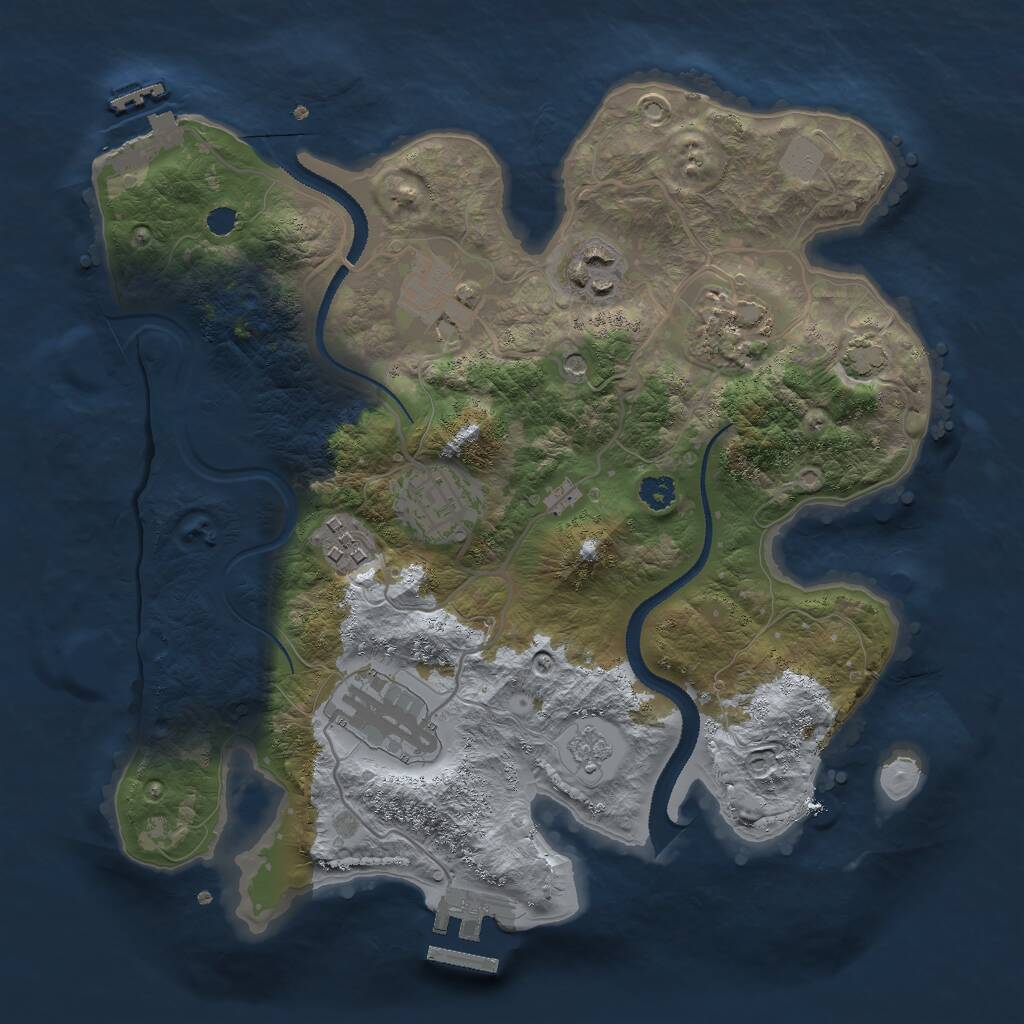 Rust Map: Procedural Map, Size: 2900, Seed: 50, 12 Monuments