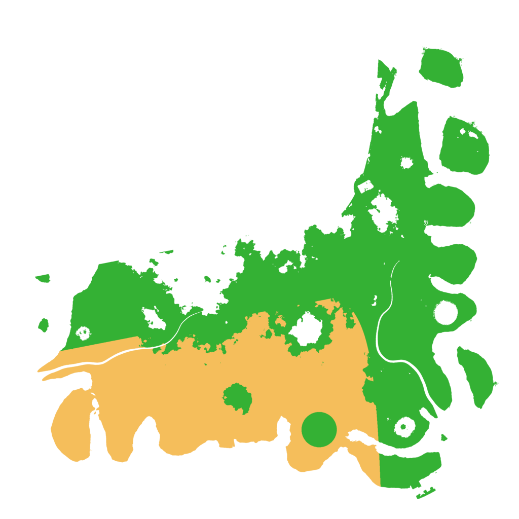 Biome Rust Map: Procedural Map, Size: 3900, Seed: 91473691