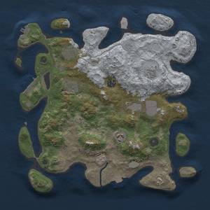 Thumbnail Rust Map: Procedural Map, Size: 3500, Seed: 5463825, 15 Monuments