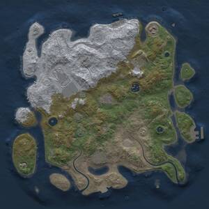 Thumbnail Rust Map: Procedural Map, Size: 3600, Seed: 11806, 13 Monuments