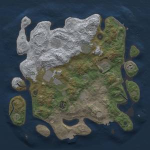 Thumbnail Rust Map: Procedural Map, Size: 3600, Seed: 11806, 16 Monuments