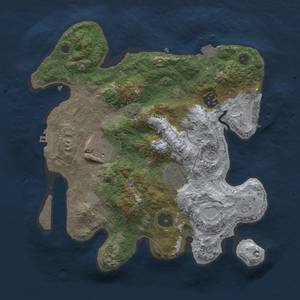 Thumbnail Rust Map: Procedural Map, Size: 3000, Seed: 225813166, 11 Monuments