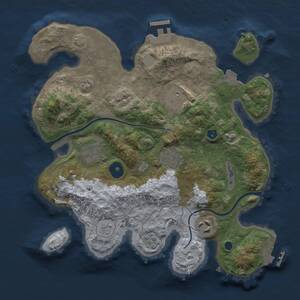 Thumbnail Rust Map: Procedural Map, Size: 3000, Seed: 111202887, 10 Monuments