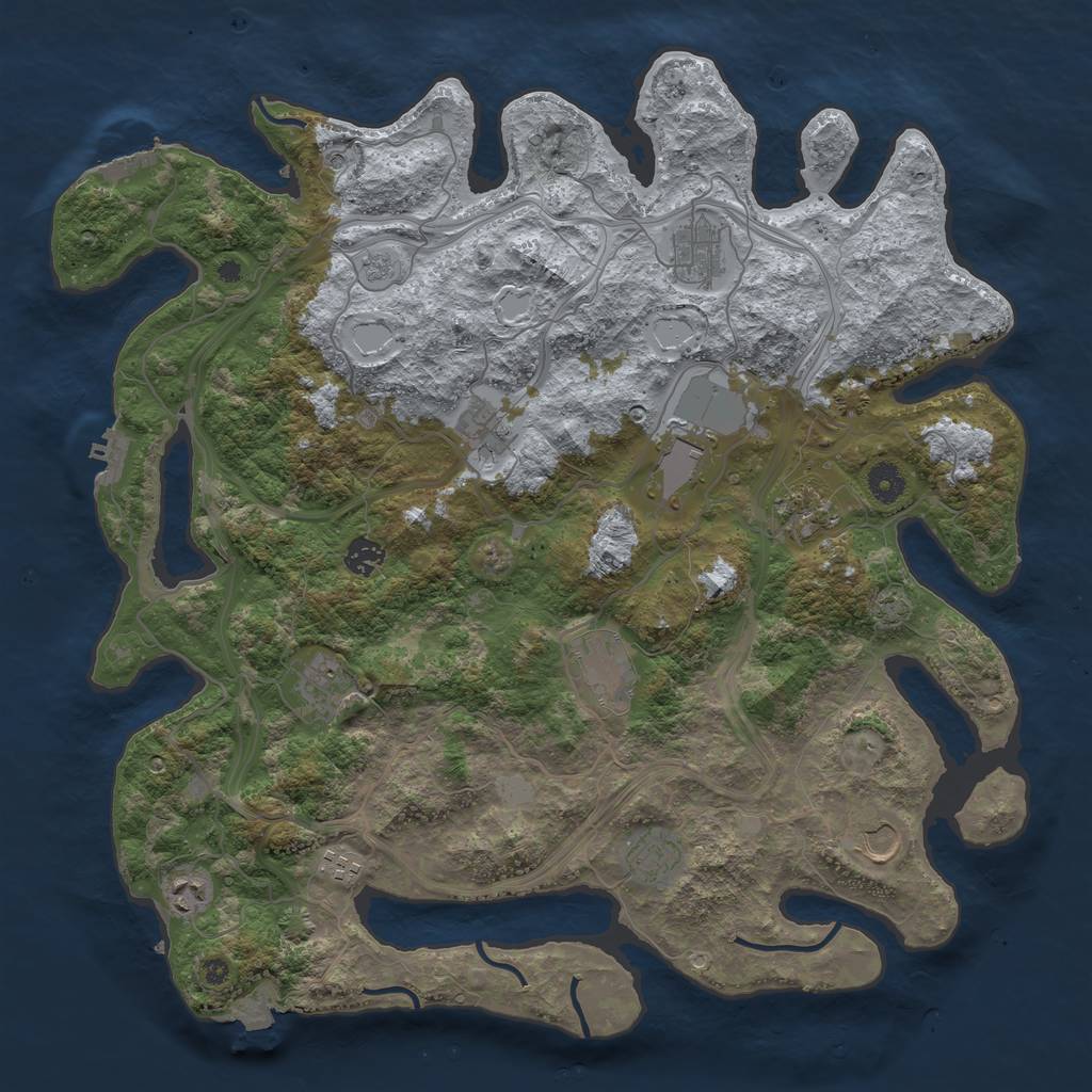 Rust Map: Procedural Map, Size: 4250, Seed: 828731745, 19 Monuments