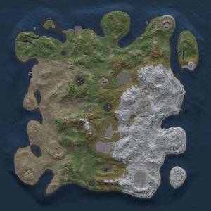 Thumbnail Rust Map: Procedural Map, Size: 3500, Seed: 1654502591, 16 Monuments