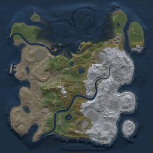 Thumbnail Rust Map: Procedural Map, Size: 3500, Seed: 1654502591, 14 Monuments