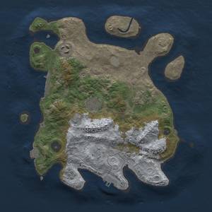 Thumbnail Rust Map: Procedural Map, Size: 3000, Seed: 499232781, 12 Monuments