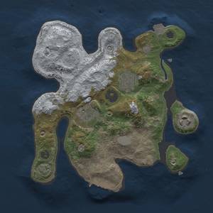 Thumbnail Rust Map: Procedural Map, Size: 2500, Seed: 751488616, 10 Monuments