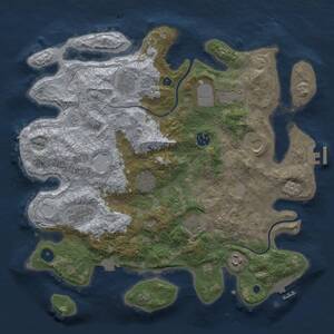 Thumbnail Rust Map: Procedural Map, Size: 3800, Seed: 520, 15 Monuments