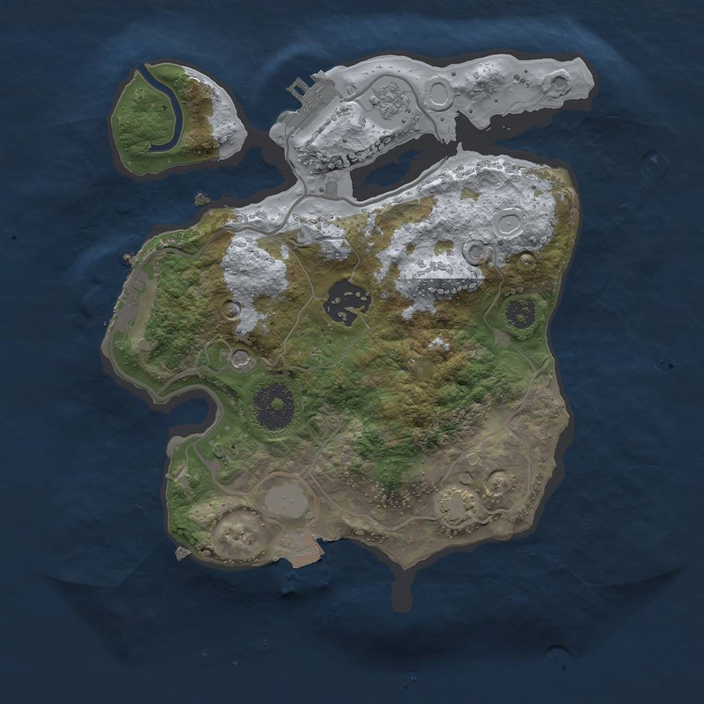 Rust Map: Procedural Map, Size: 2400, Seed: 141220177, 9 Monuments