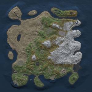 Thumbnail Rust Map: Procedural Map, Size: 3500, Seed: 288708102, 15 Monuments