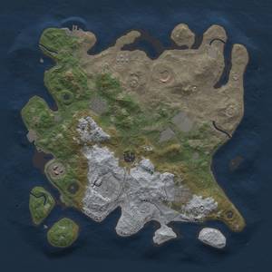 Thumbnail Rust Map: Procedural Map, Size: 3500, Seed: 1863053568, 15 Monuments