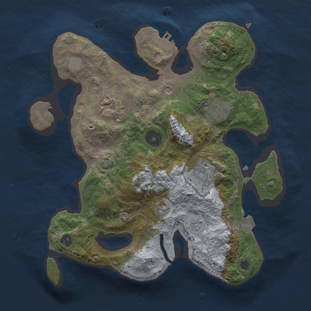 Rust Map: Procedural Map, Size: 2800, Seed: 577722632, 10 Monuments