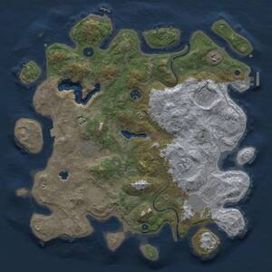Thumbnail Rust Map: Procedural Map, Size: 4000, Seed: 572397505, 14 Monuments