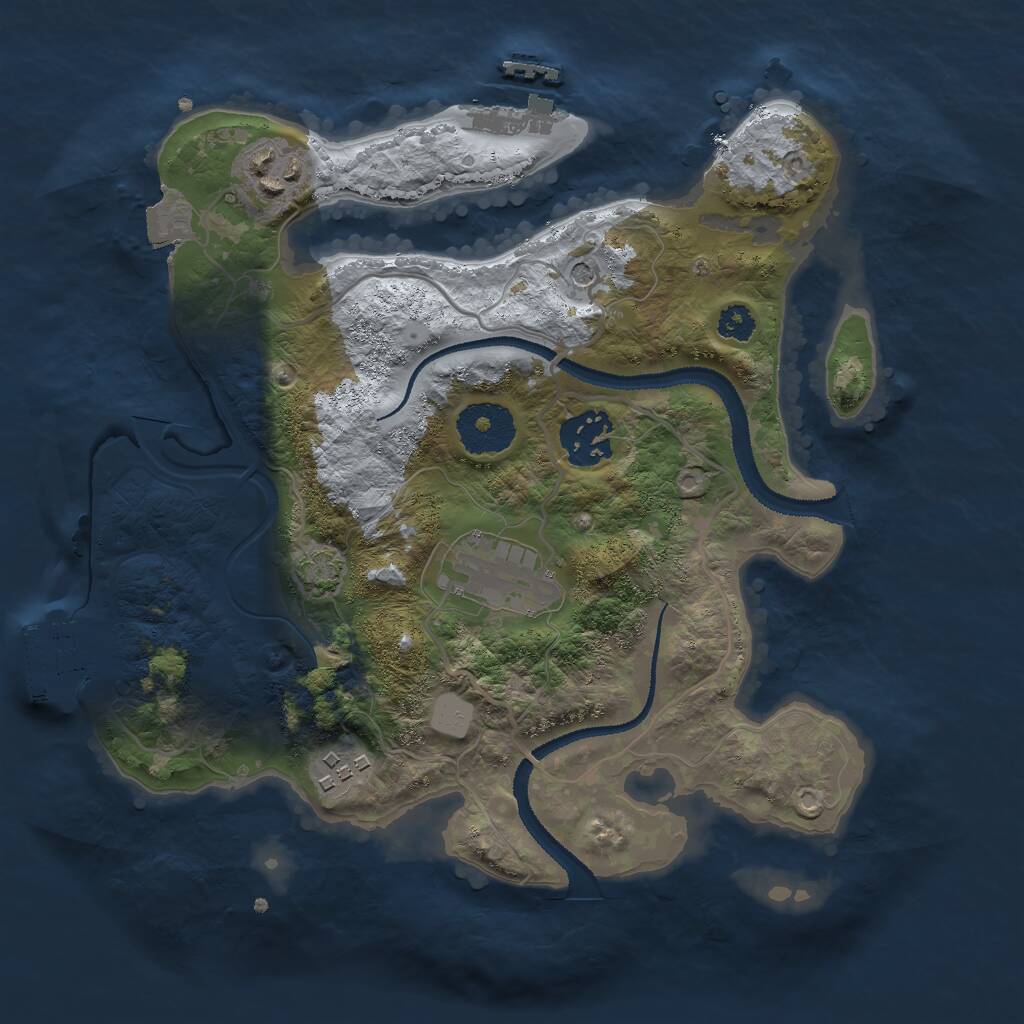 Rust Map: Procedural Map, Size: 2800, Seed: 85549110, 9 Monuments