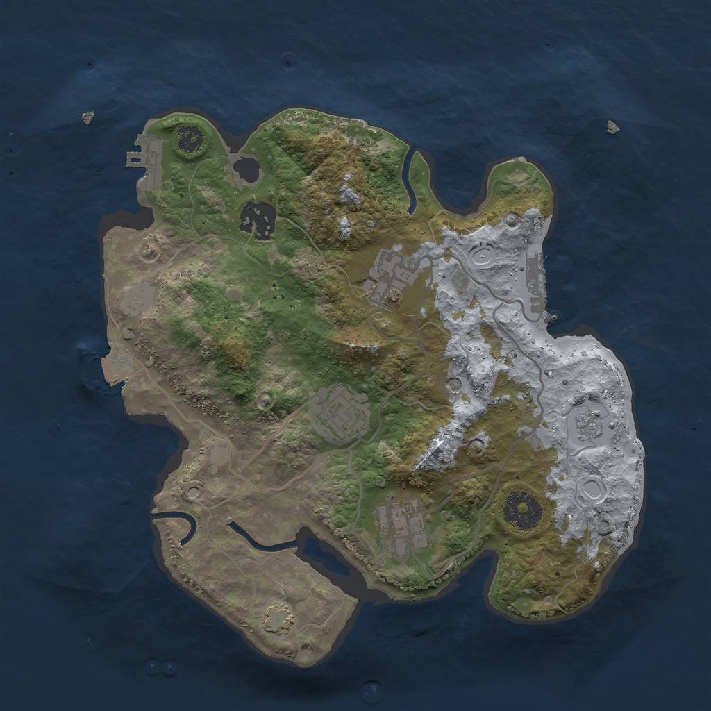 Rust Map: Procedural Map, Size: 2800, Seed: 586, 12 Monuments