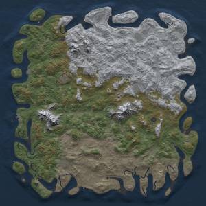 Thumbnail Rust Map: Procedural Map, Size: 6000, Seed: 413919, 19 Monuments