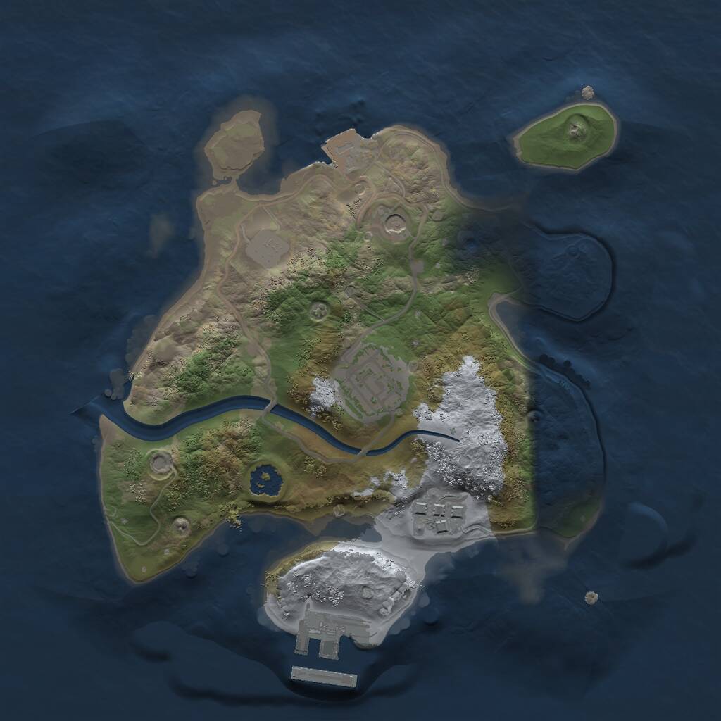 Rust Map: Procedural Map, Size: 2222, Seed: 1605325111, 5 Monuments