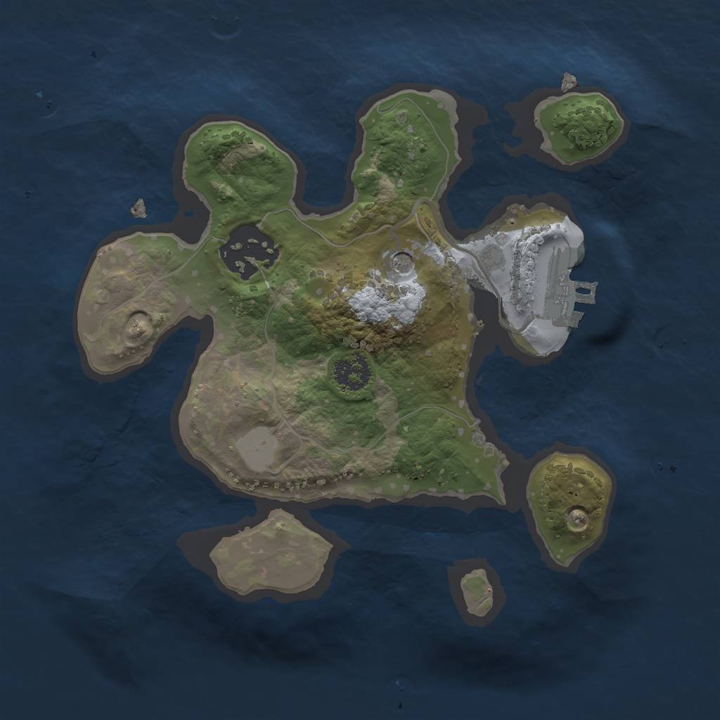 Rust Map: Procedural Map, Size: 2000, Seed: 1589612335, 6 Monuments