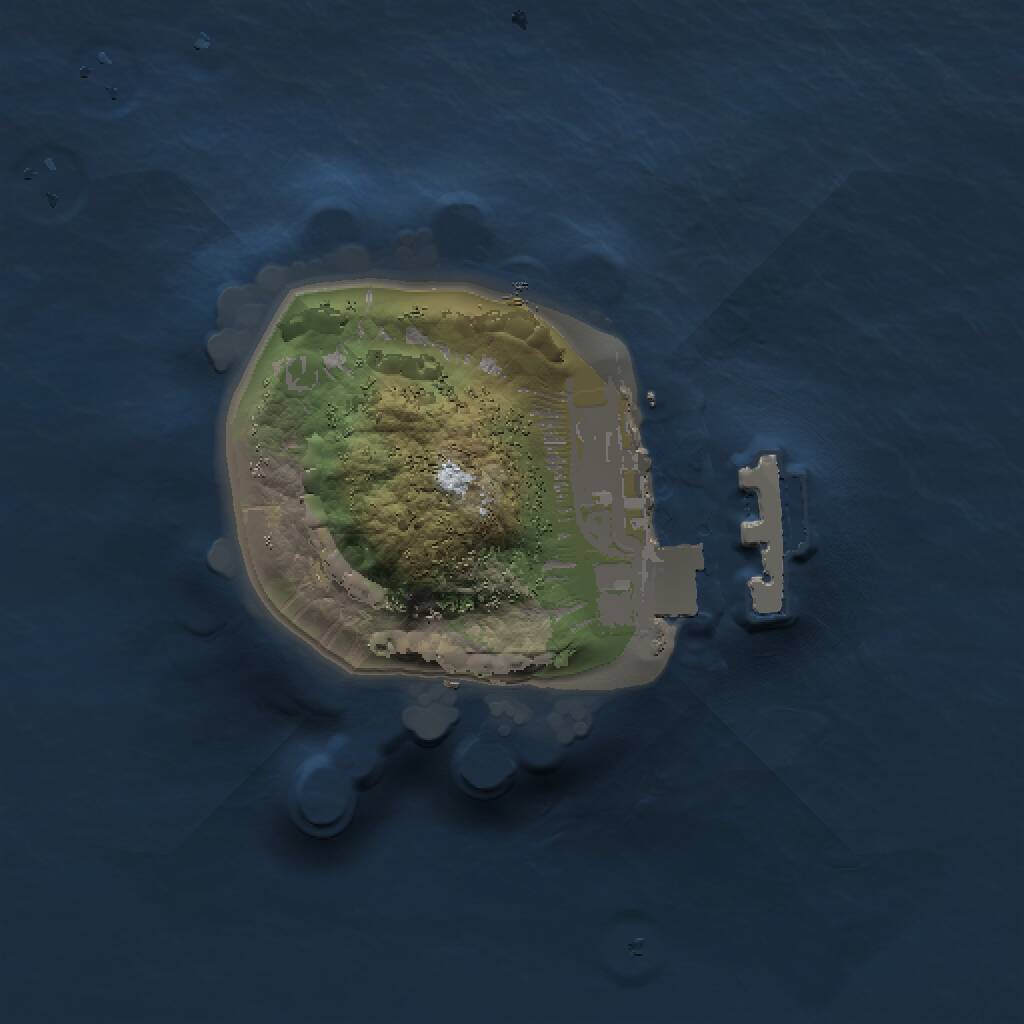 Rust Map: Procedural Map, Size: 1000, Seed: 111104209, 2 Monuments