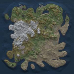 Thumbnail Rust Map: Procedural Map, Size: 4000, Seed: 14099, 18 Monuments