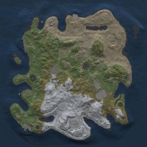 Thumbnail Rust Map: Procedural Map, Size: 3500, Seed: 917915756, 14 Monuments