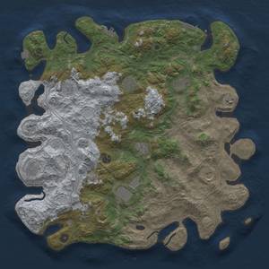 Thumbnail Rust Map: Procedural Map, Size: 4500, Seed: 697359, 19 Monuments