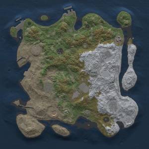 Thumbnail Rust Map: Procedural Map, Size: 3700, Seed: 12754236, 17 Monuments