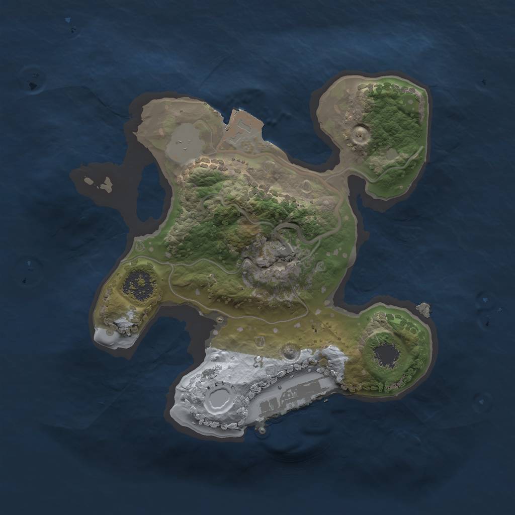 Rust Map: Procedural Map, Size: 1750, Seed: 394770099, 4 Monuments